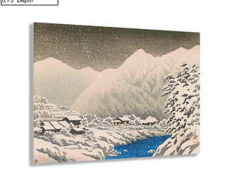 川瀬巴水「日本の冬景色」版画：新版画複製 - Etsy 日本