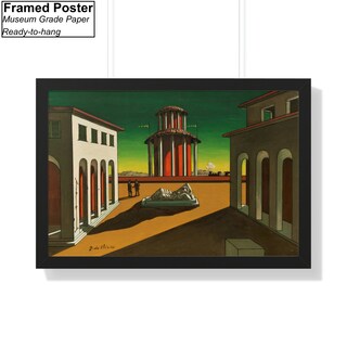 Poster Su Tela Giorgio De Chirico 'L'incertezza Del Poeta': Stampa Artistica Surrealista Per Decorazione Parete, Camera Da Letto O Soggiorno