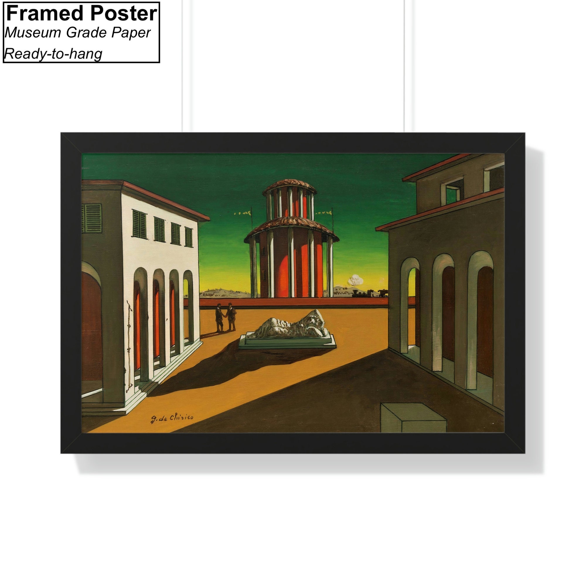 Poster Su Tela Giorgio De Chirico 'L'incertezza Del Poeta': Stampa Artistica Surrealista Per Decorazione Parete, Camera Da Letto O Soggiorno