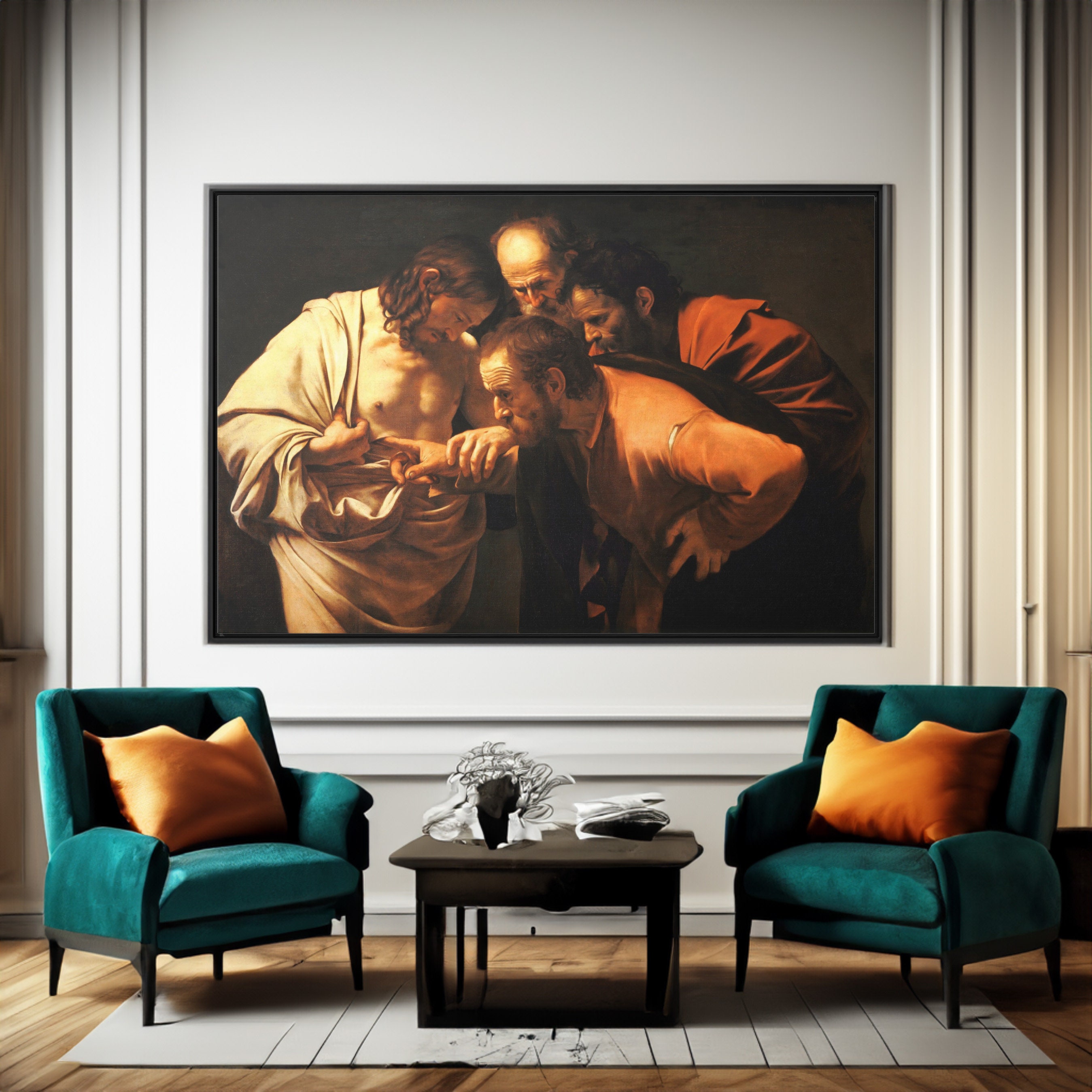 Caravaggio the Incredulity of Saint Thomas Canvas/poster Wall Art