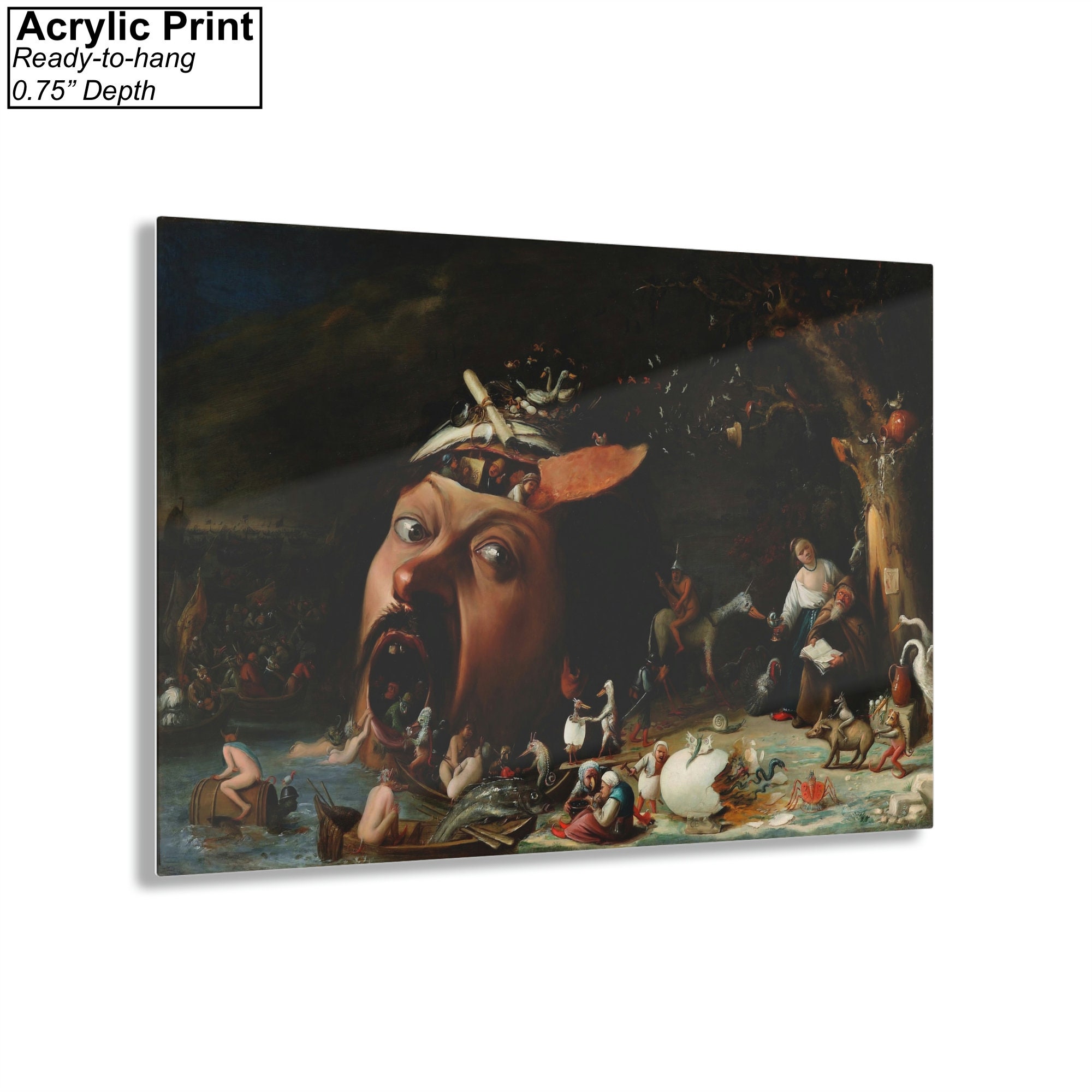 The Temptation of St Anthony Art Print: Surreal Weird Wall Art - Etsy