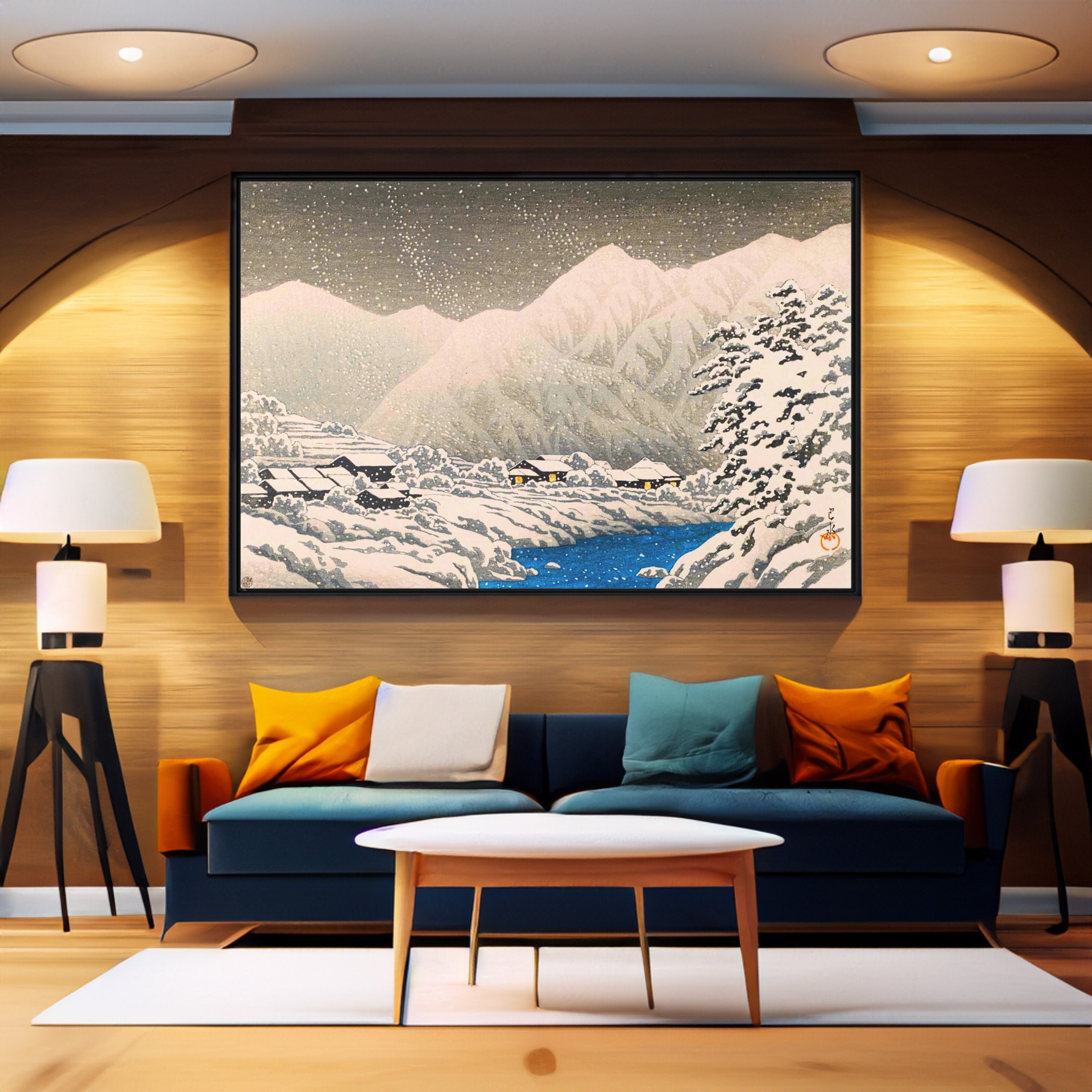 川瀬巴水「日本の冬景色」版画：新版画複製 - Etsy 日本