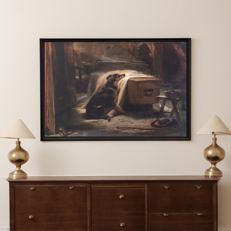 Old Shepherds Chief Mourner by Edwin Landseer Painting Print