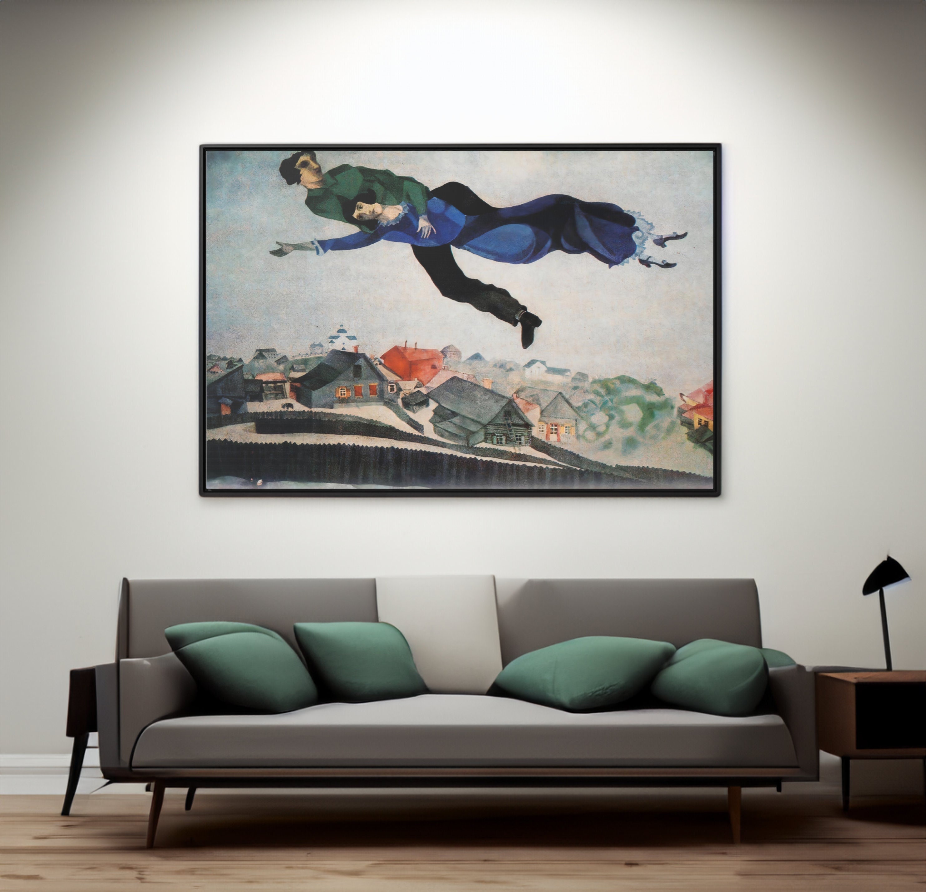 Over the Town by Marc Chagall Canvas/poster Wall Art, Cubism Print