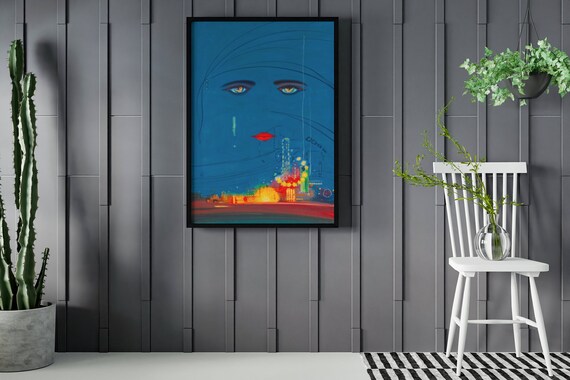 Celestial Eyes by Francis Cugat (1925) Canvas/Poster Art Reproduction, The Great Gatsby Cover, Book Cover Poster, Surrealism Art Print