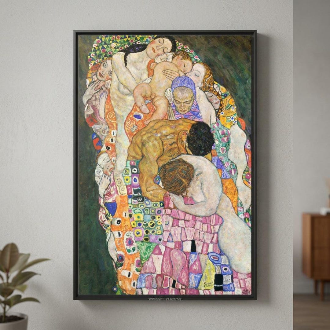 Gustav Klimt Death and Life Canvas/poster Wall Art Reproduction ...