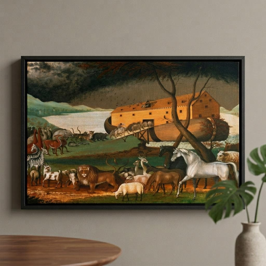 Noah and the Ark by Edward Hicks Canvas/poster Wall Art