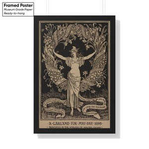 Walter Crane A Garland for May Day Framed Poster
