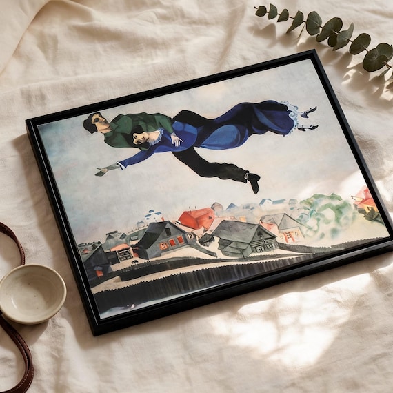 Over the Town by Marc Chagall Canvas/poster Wall Art, Cubism Print