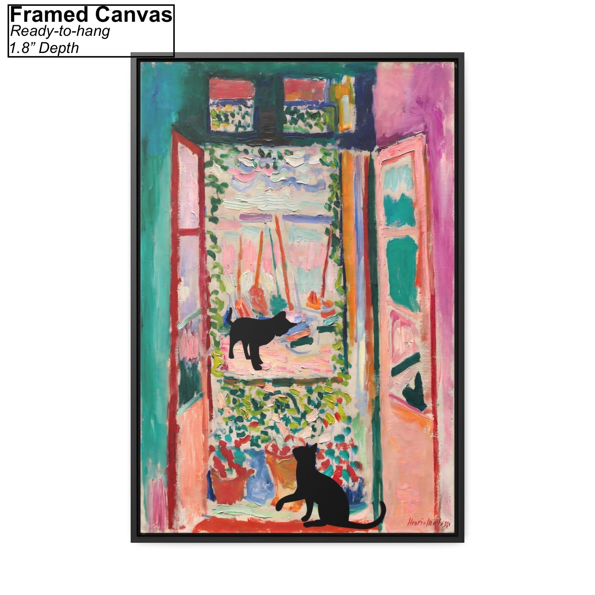 マティスの「開いた窓と猫の版画」：改変された名画 - Etsy 日本