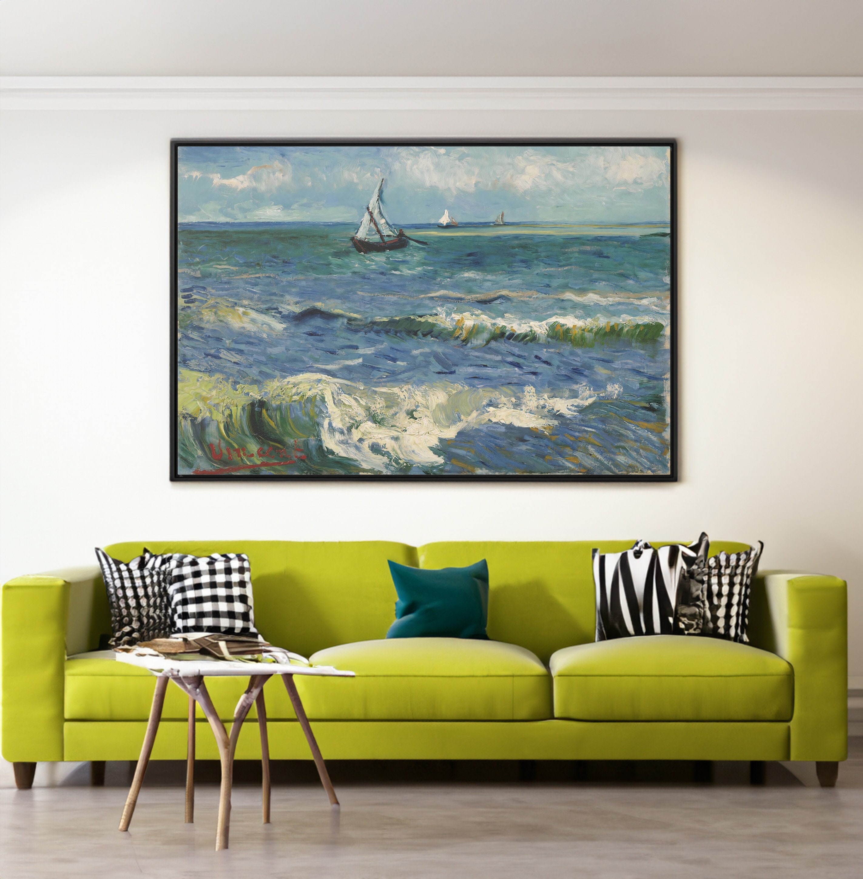 Vincent van Gogh 油彩画 Seascape near Les Reproduction of Seascape at Saintes-Maries II - Vincent Van