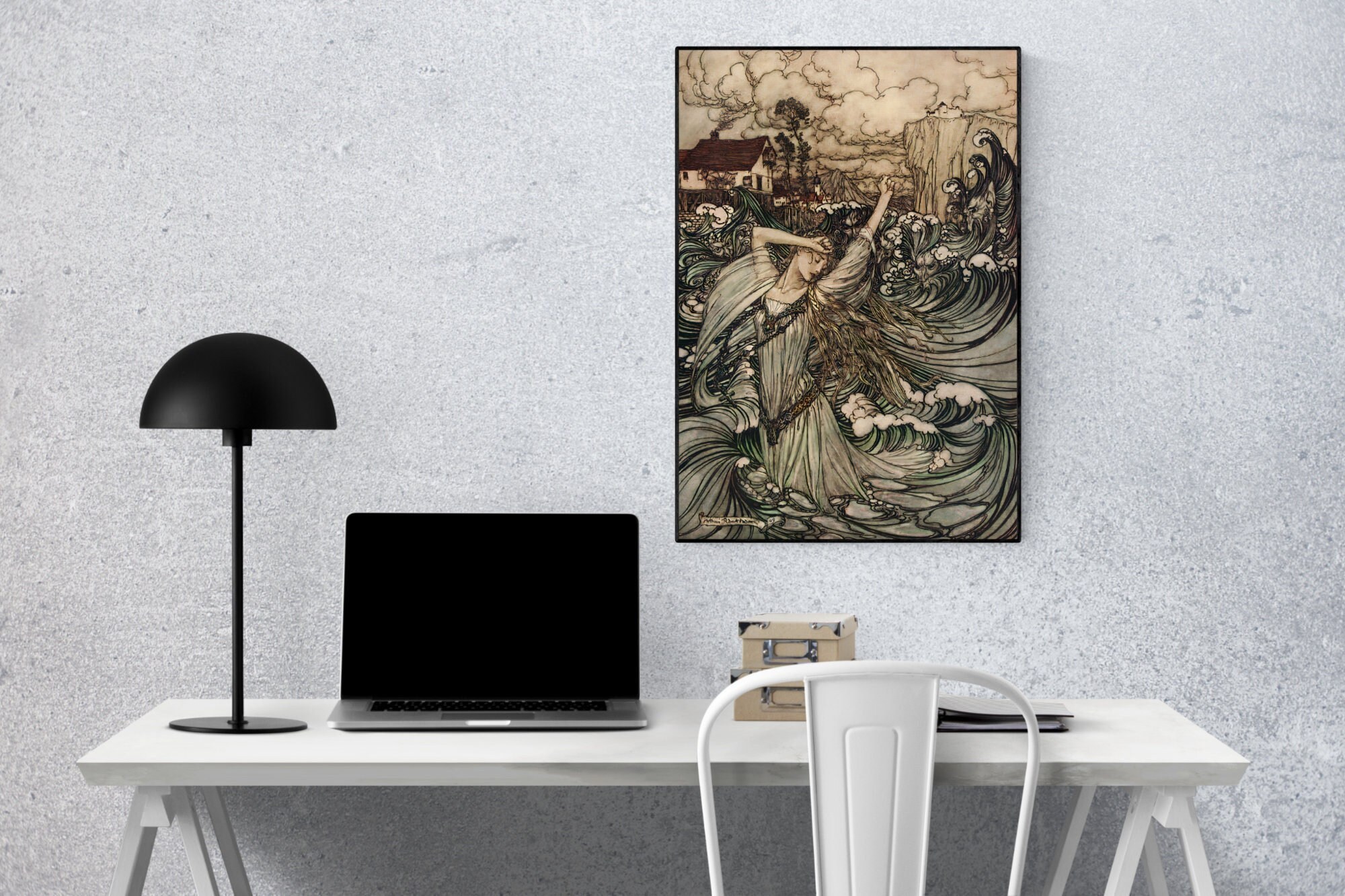 アーサー・ラッカム ウンディーネ (1909) キャンバス ウォール アート