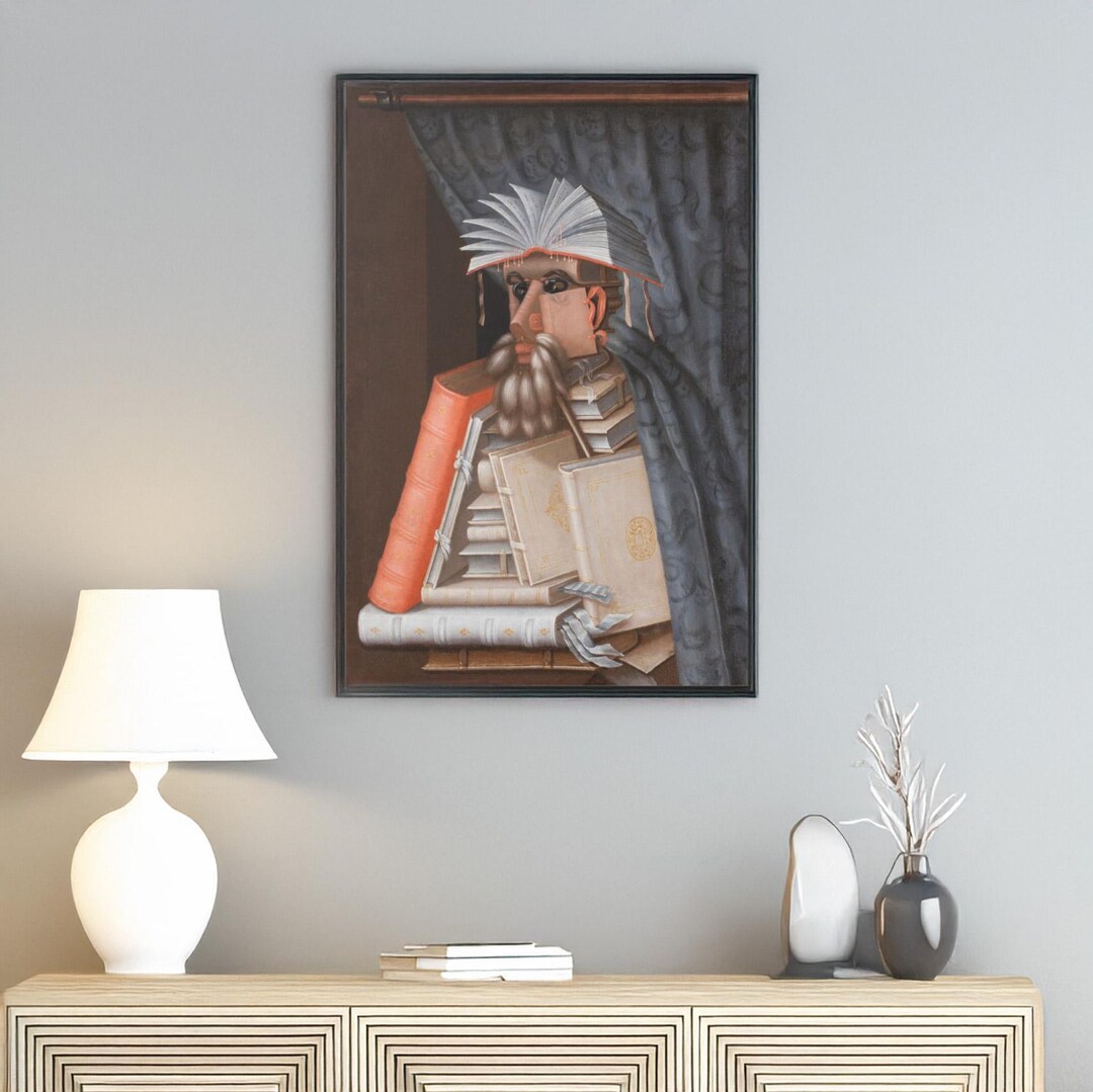 Giuseppe Arcimboldo the Librarian Canvas/poster Wall Art Reproduction ...