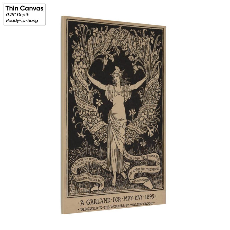 Walter Crane A Garland for May Day Canvas