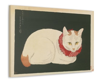 高橋松亭「白猫版画」:日本の木版画複製 - Etsy 日本 高橋松亭「白猫版画」:日本の木版画複製 - Etsy 日本