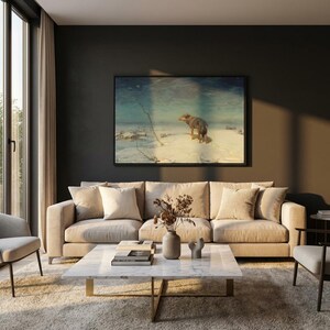 Lone Wolf by Alfred Wierusz Kowalski Canvas Wall Art