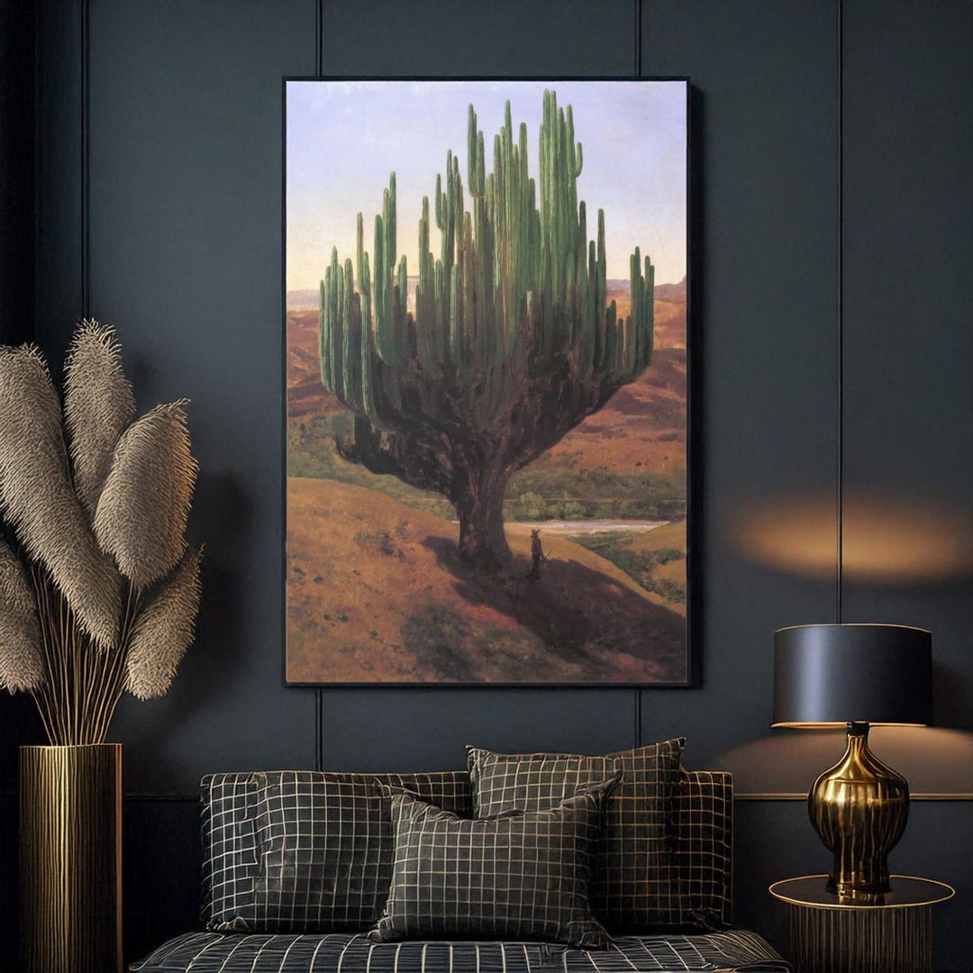 Cardon Cactus Wall Art, Mexican Desert Painting Print - Etsy UK