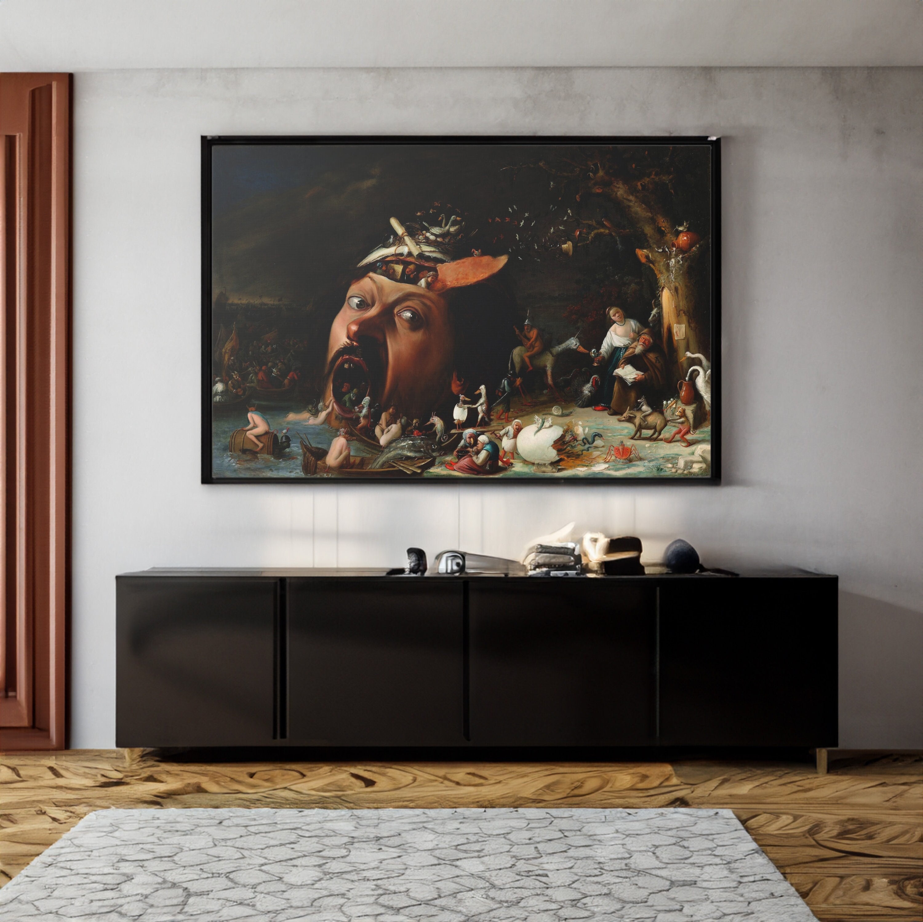 The Temptation of St Anthony Art Print: Surreal Weird Wall Art - Etsy