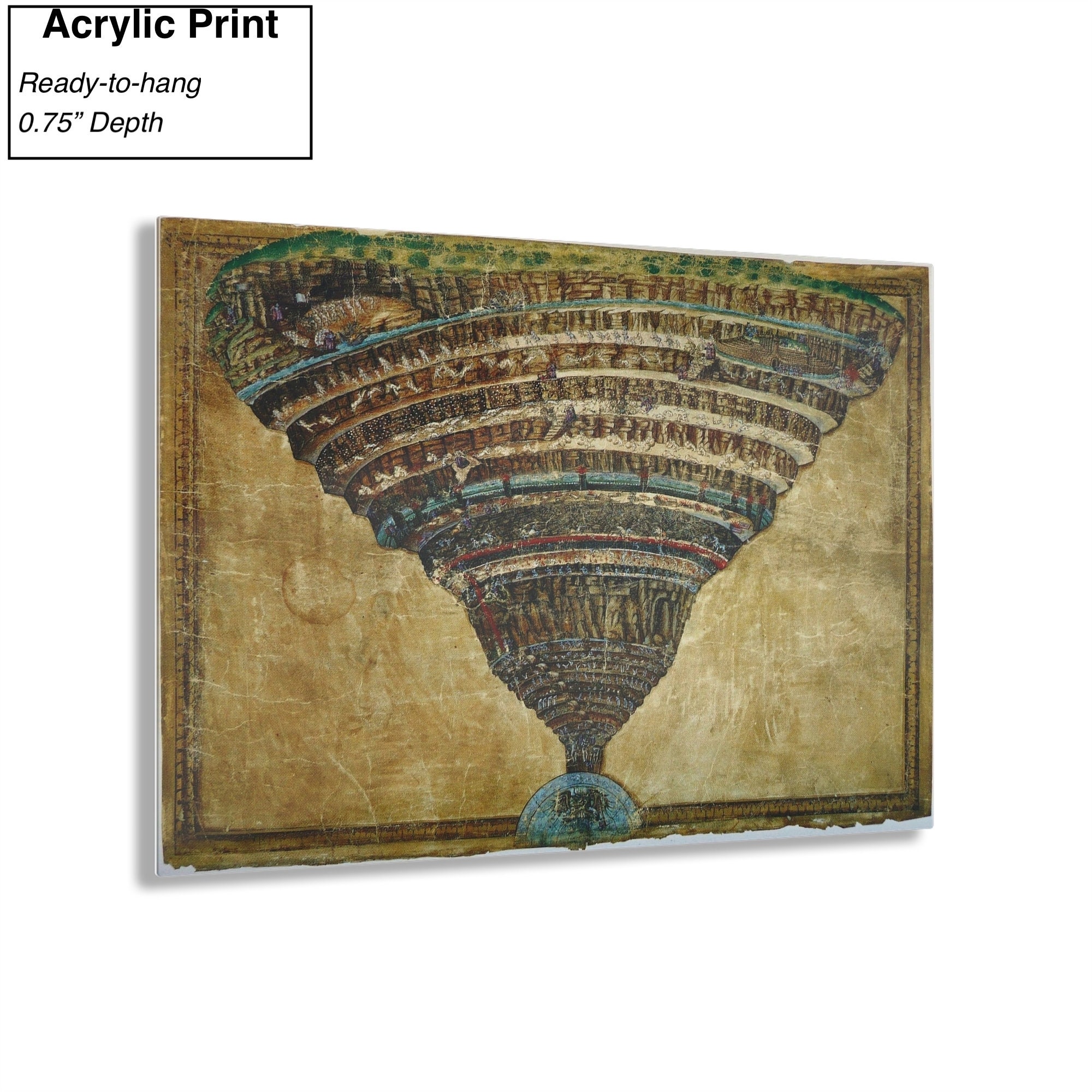 ボッティチェリの地獄絵図版：神曲の挿絵 - Etsy 日本