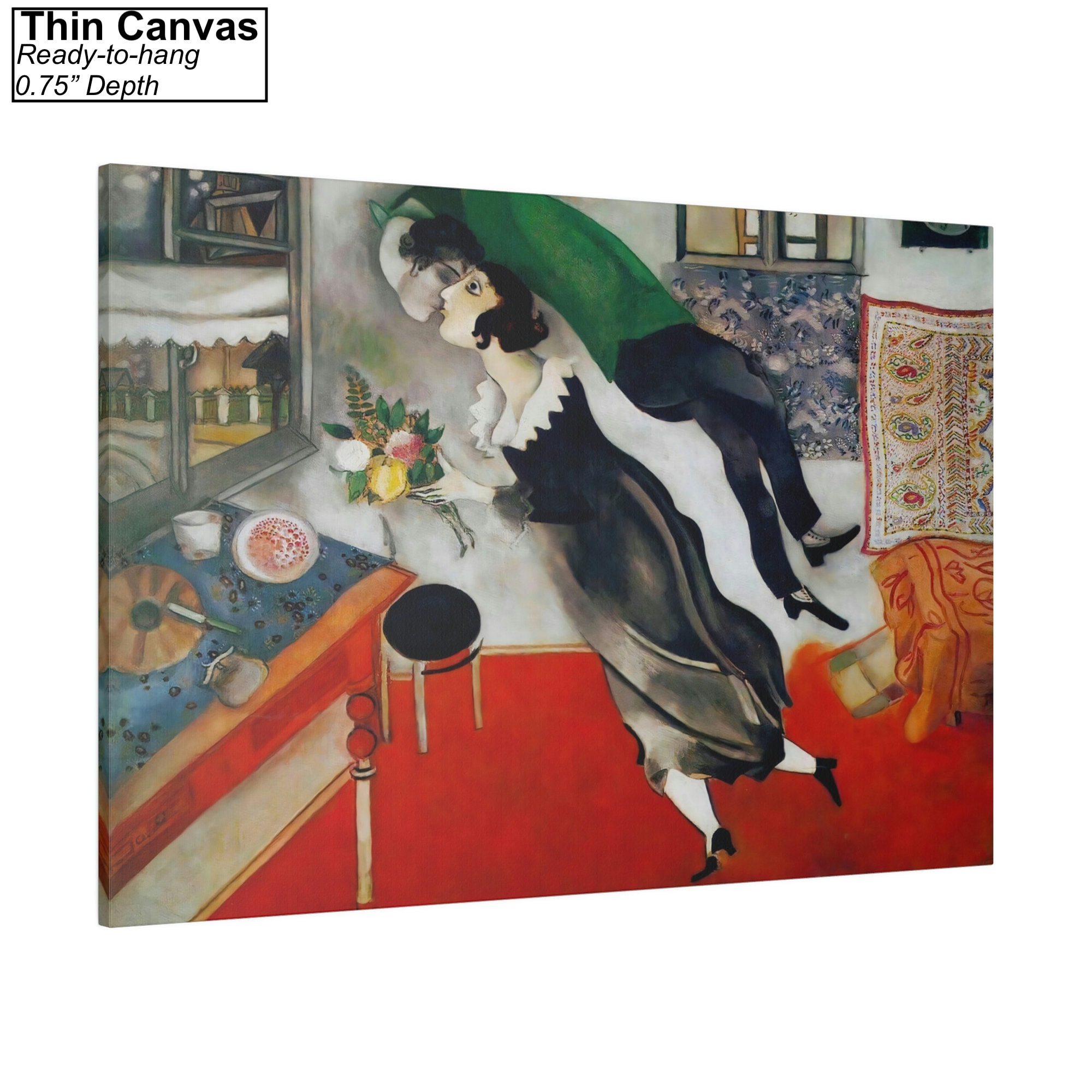 マルク・シャガールの「誕生日」キャンバス/ポスター ウォールアート