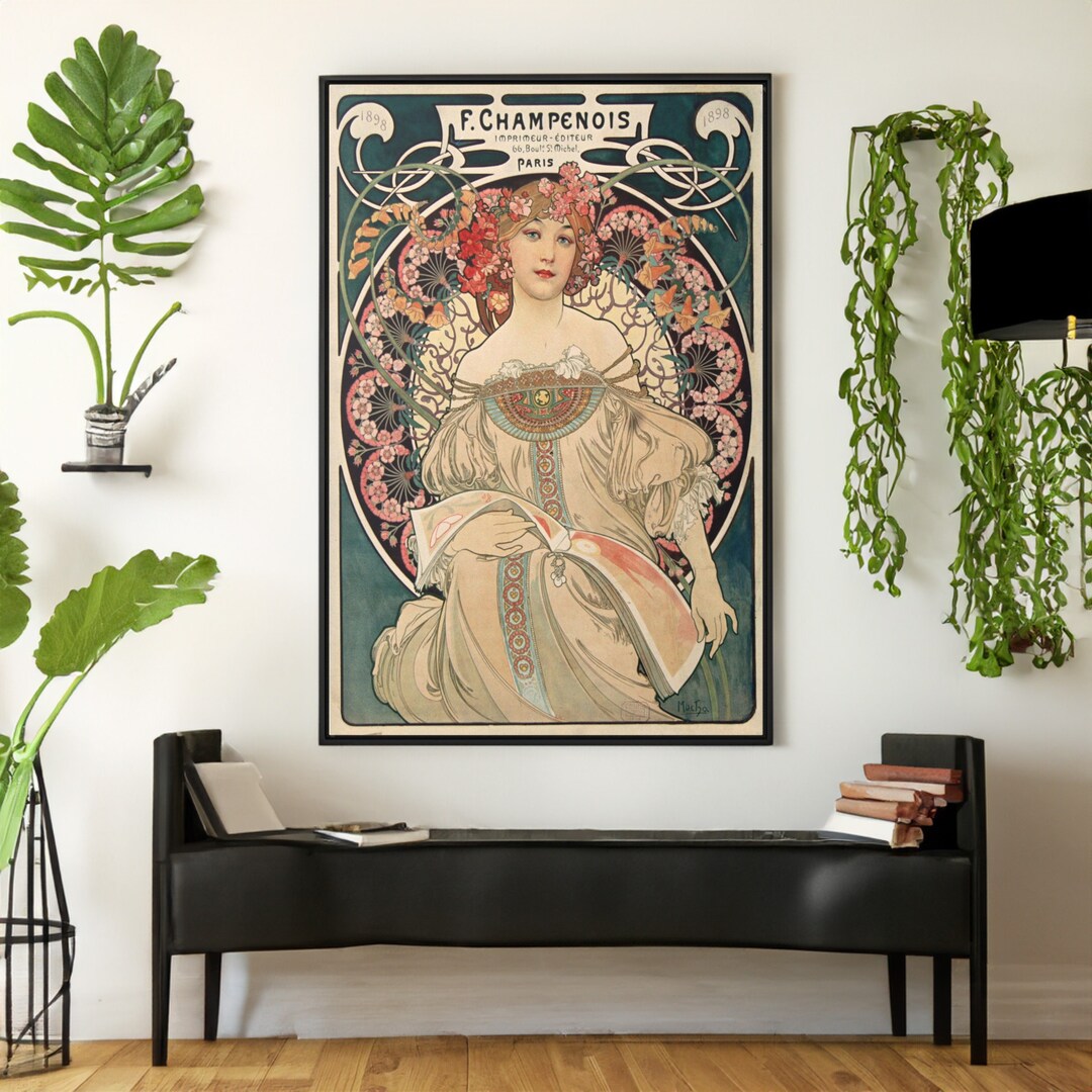 KWAY Alphonse Mucha Wall Art - F. Champenois Canvas
