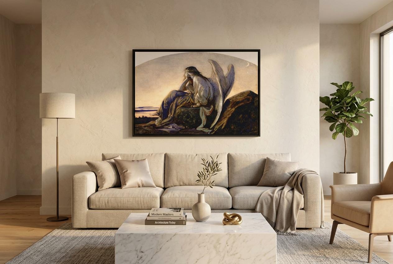 夕べの天使 アレクサンドル・カバネル キャンバス壁アート、天使の絵画