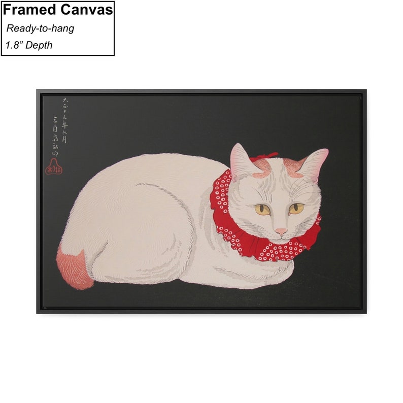Japanese Cat Art Canvas Print, Japan Wall Art, Ukiyo-e Print, Vintage ...