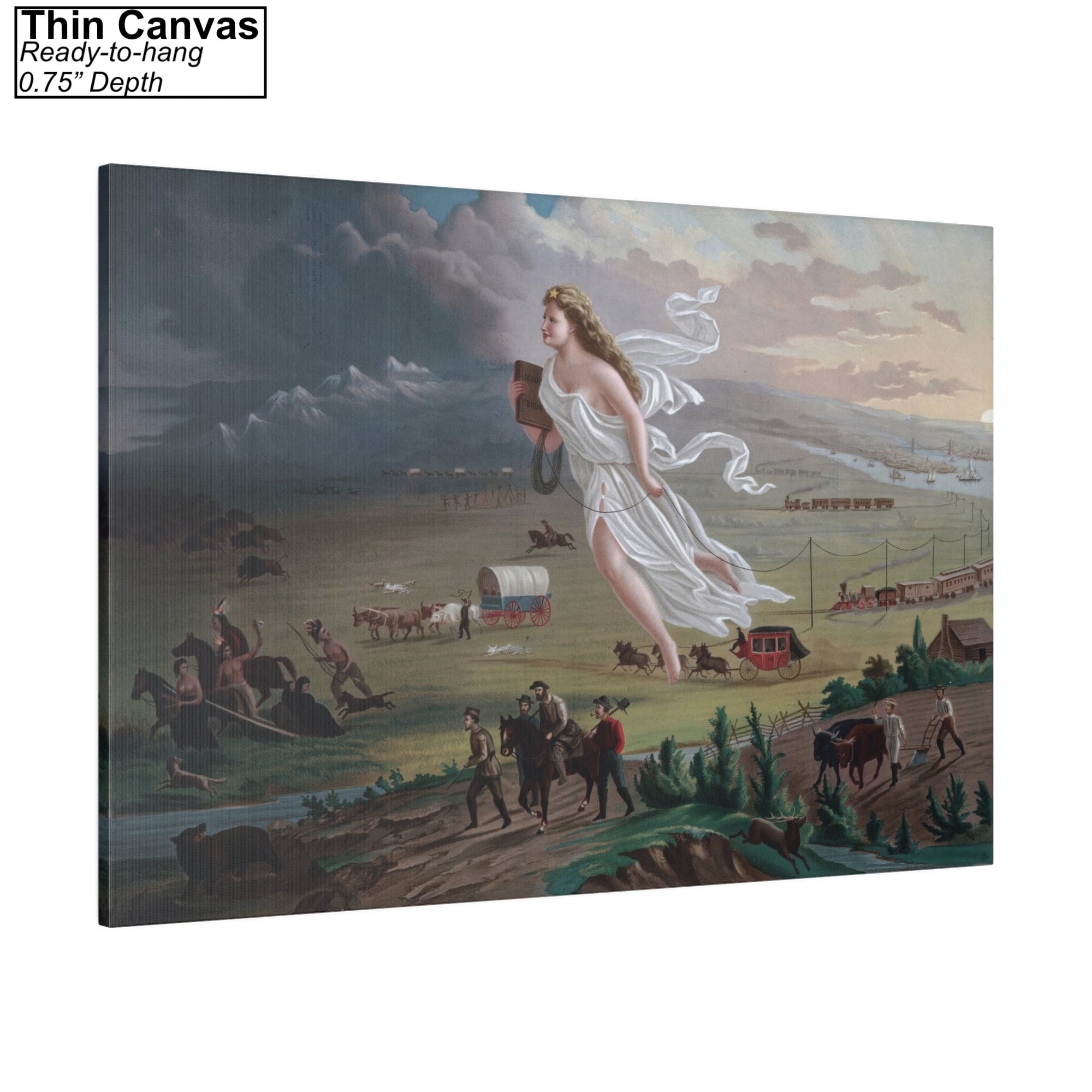 ジョン・ガスト作「アメリカの進歩」キャンバス/ポスター ウォール