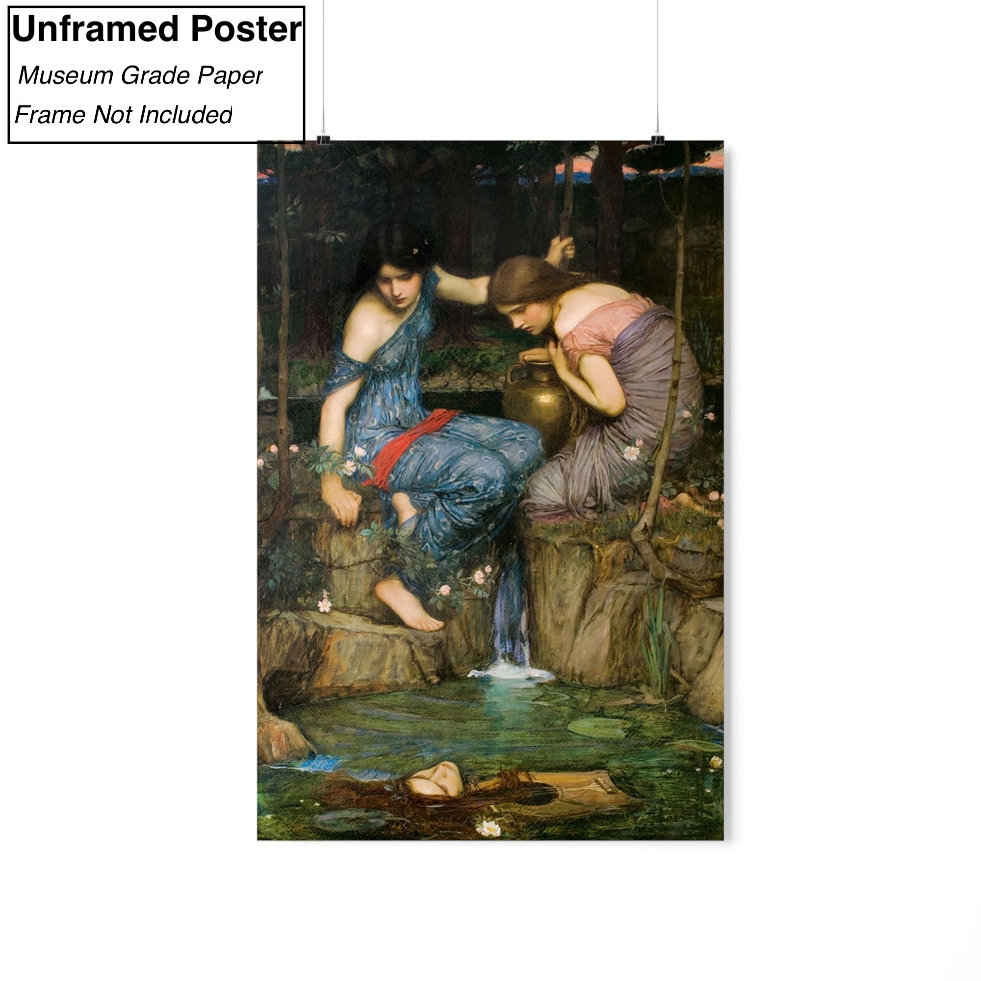 Waterhouse Nymphs Finding Orpheus Head: Romanticism Mythology Art