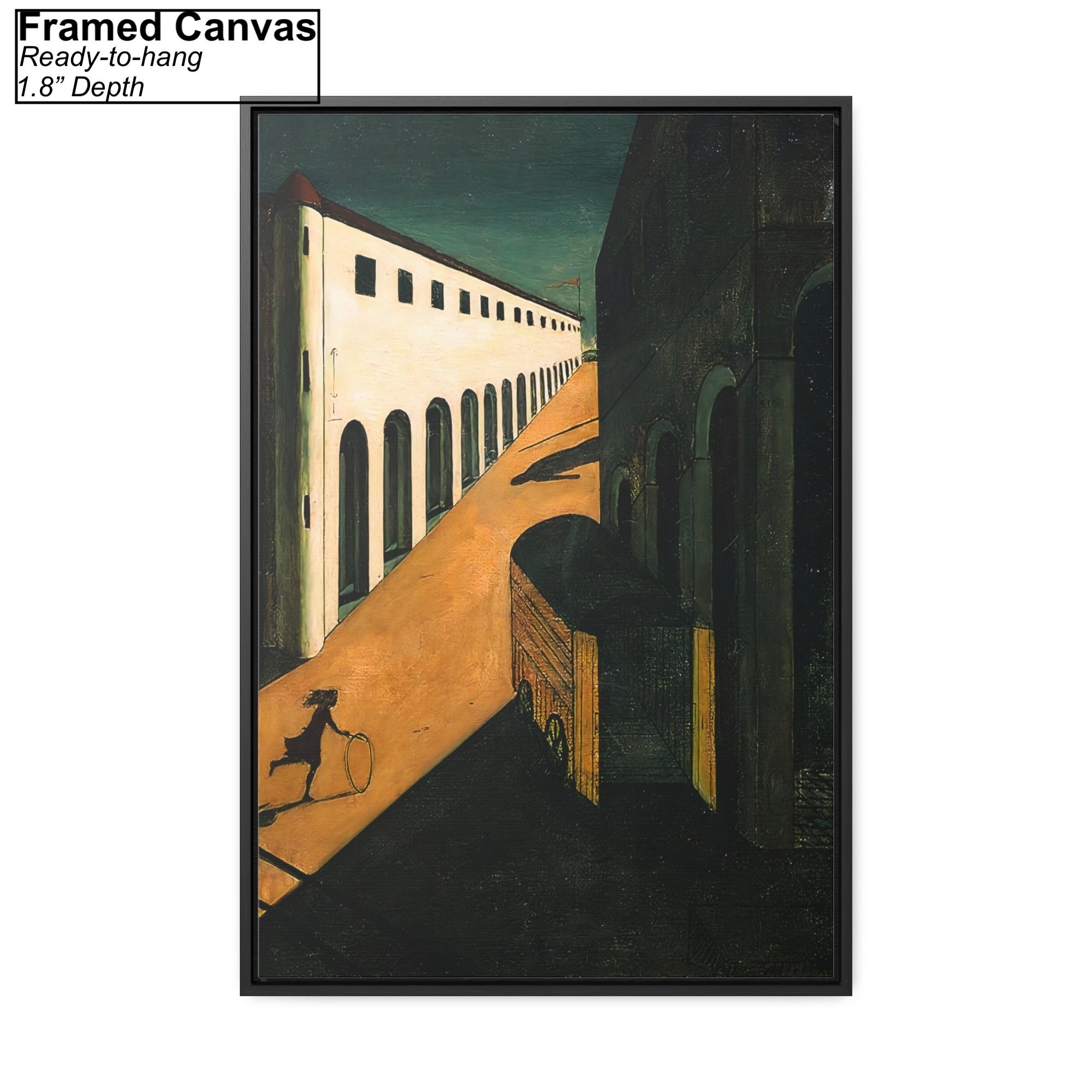 ジョルジョ・デ・キリコ 街路の謎と憂鬱 キャンバス/ポスター 壁アート