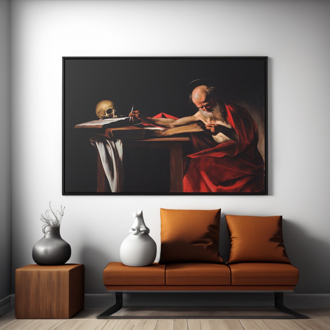 Caravaggio Saint Jerome Writing Canvas/poster Wall Art - Etsy