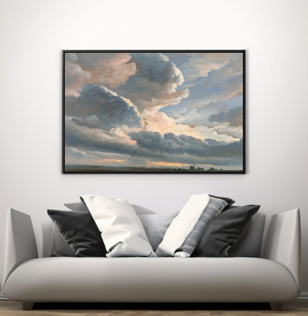 Study of Clouds With a Sunset Near Rome Canvas/poster Wall Art, Cloud ...
