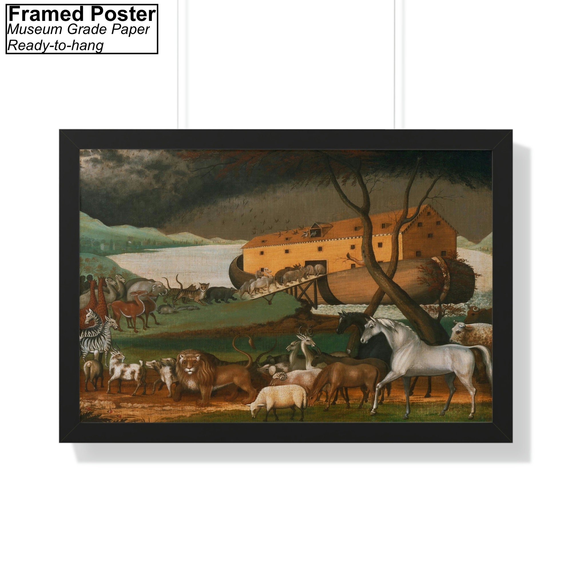 Noah and the Ark by Edward Hicks Canvas/poster Wall Art