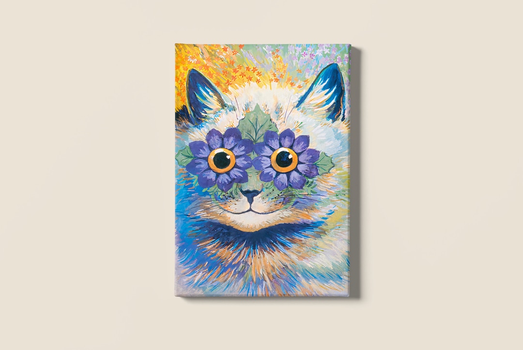 Impression D'art Louis Wain - 'Jack Et Jill' - Chats Vintage Art Déco - Format 4x6 à 16x24