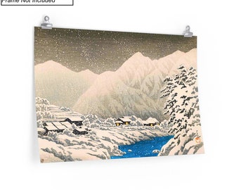 川瀬巴水「日本の冬景色」版画：新版画複製 - Etsy 日本