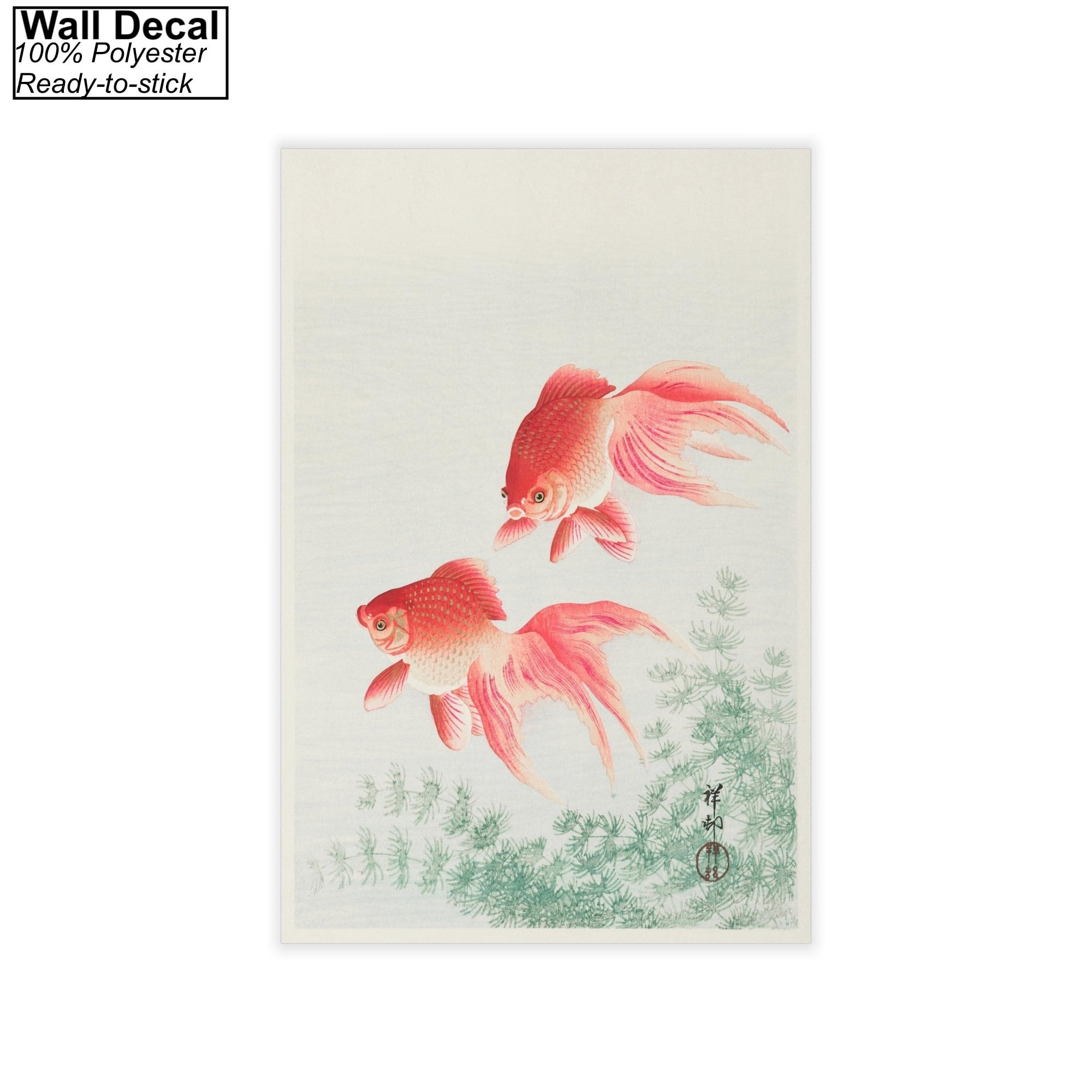 小原古邨作「2匹のベール金魚」キャンバス/ポスター 壁アート複製