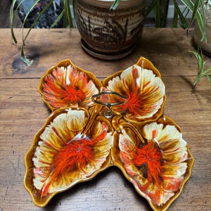 Mid Century Modern Divided Leaf Dish/Platter/Tray