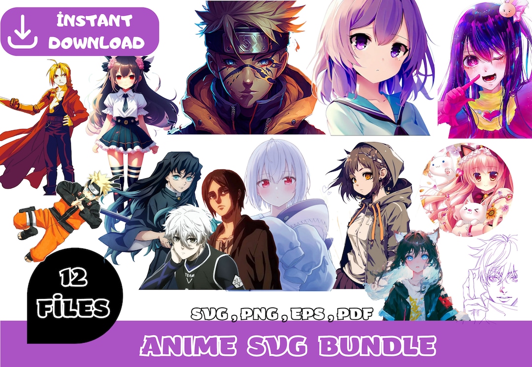 Anime Svg Bundle Japanese SVG Anime Silhouette Anime - Etsy Canada