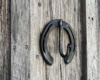 Horseshoe hooks       Rustic Horseshoe hooks for wall home and barn