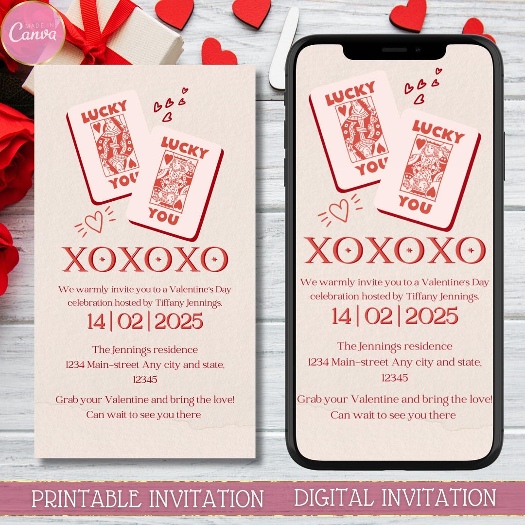 Hug Invitation Electronic Valentine's Party Invitation, Electronic Phone Invite ...