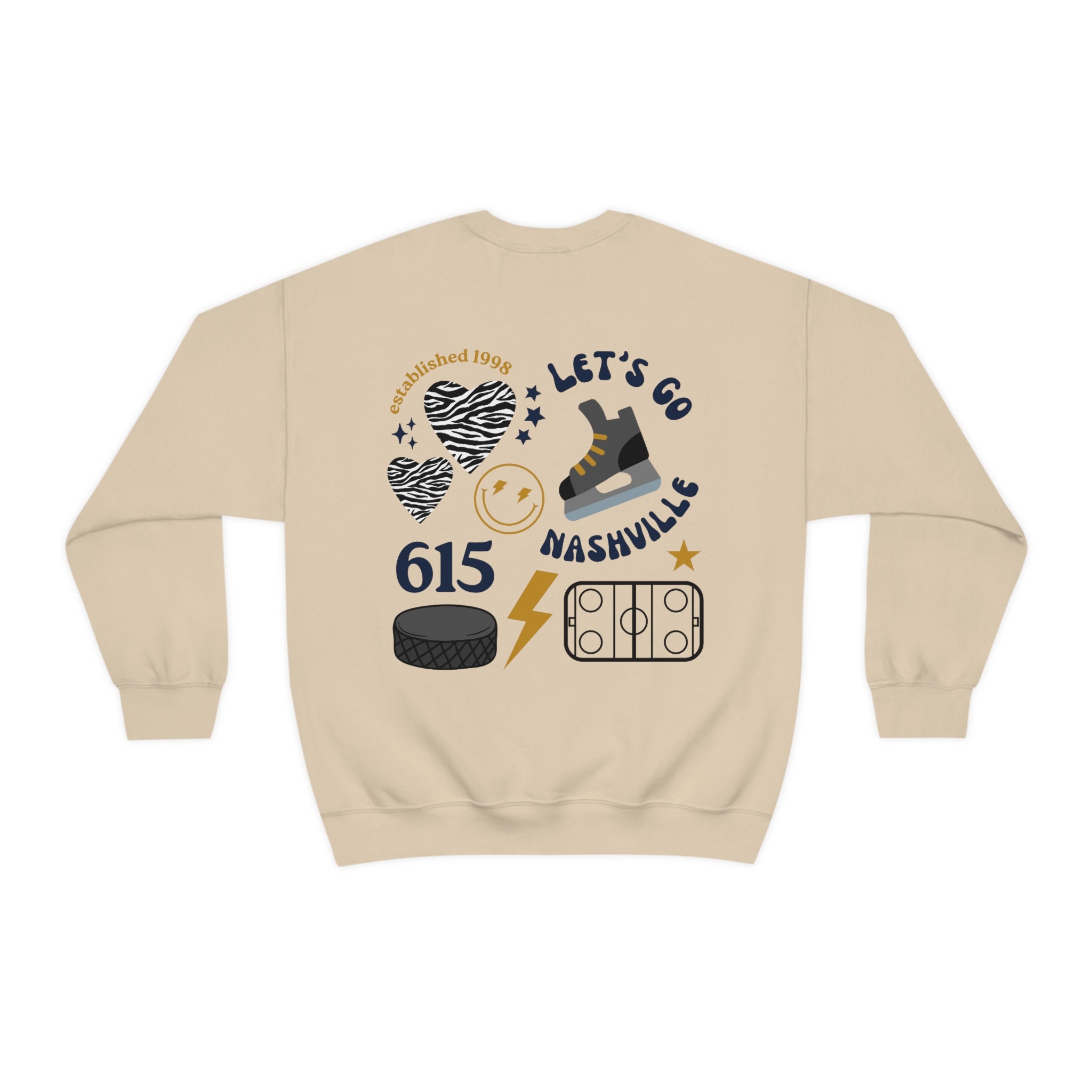 Nashville Predators Sweatshirt Hockey Retro Crewneck Vintage Nashville Cute  TN Gift 90s Aesthetic Crew - Anynee