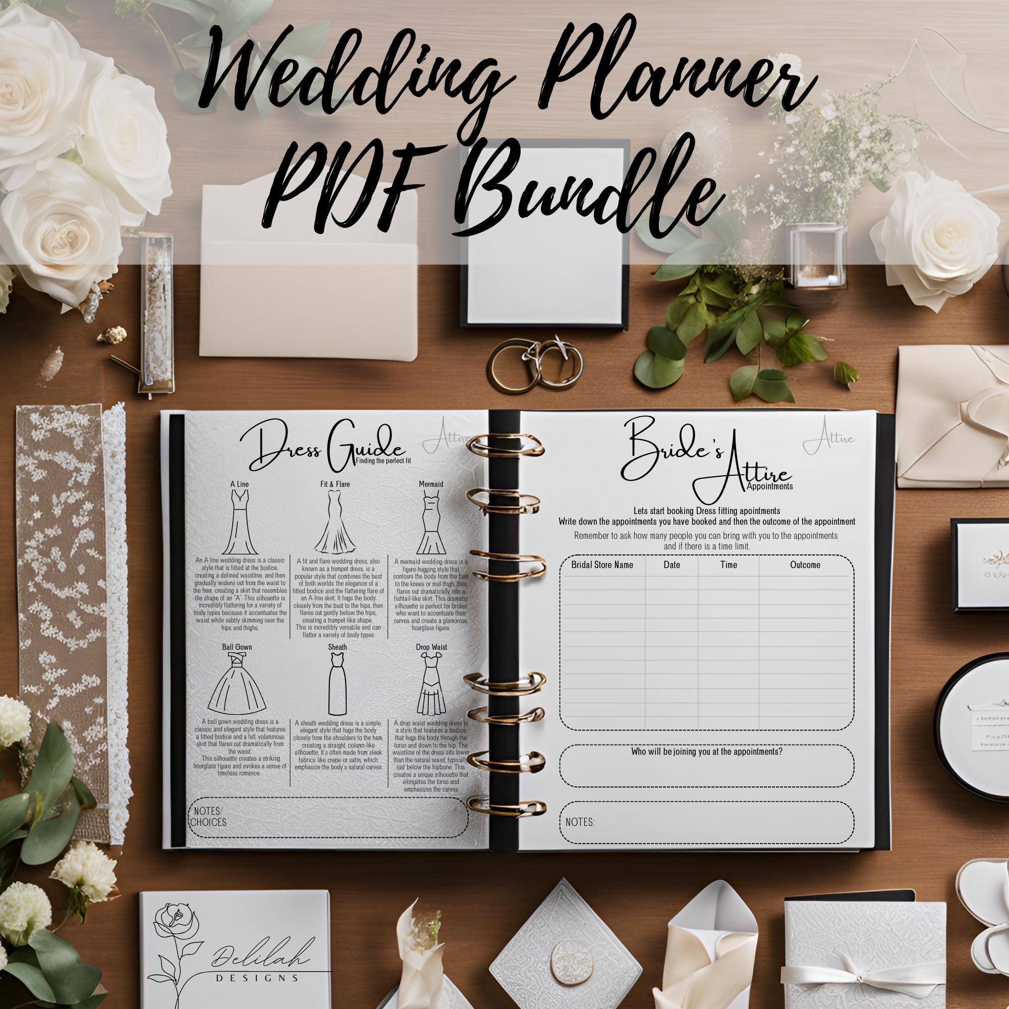 Printable Wedding Planner A4 | Budget Friendly Journal |all-in-one Guide | Instant PDF Download ...