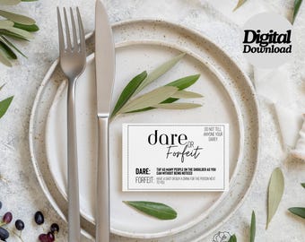 Wedding Games Printable | Wedding activities | Dare or Forfeit Game | Printable Games | Event games to print | Wedding favours