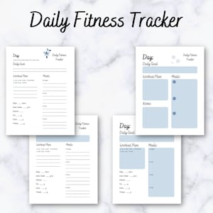 Printable Daily Fitness Tracker