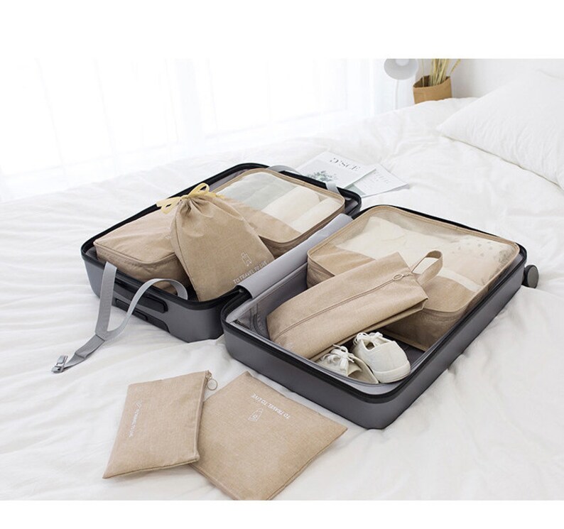 7 Pieces Packing Cubes for Suitcases Travel Luggage Etsy