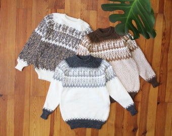 Maglione per bambini 110-128 fatto a mano da alpaca in Perù maglione lavorato a maglia bambino maglione di lana maglione invernale regalo compleanno di Pasqua