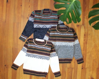 Children's sweater size 104-134 handmade from alpaca in Peru knitted sweater wool sweater winter sweater gift birthday Christmas