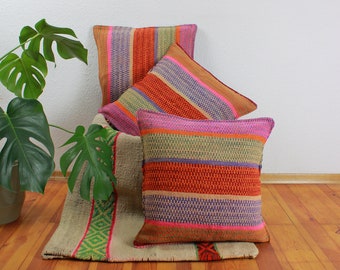 Handwoven Frazada cushion 45x45 cushion cover sheep wool Cusco Peru, ethnic, colorful living room cushion cushion cover Easter gift