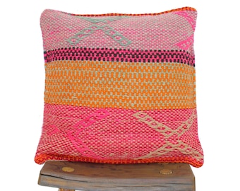 Frazada cushion 45x45 handwoven in Peru living room cushion sheep&#39;s wool cushion cover from Cusco ethnic colorful gift birthday Easter