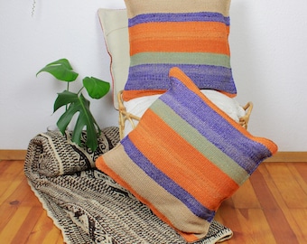 Frazada cushion 45x45 handwoven cushion cover sheep&#39;s wool Cusco Peru ethnic colorful living room cushion pillowcase pillowcase gift birthday
